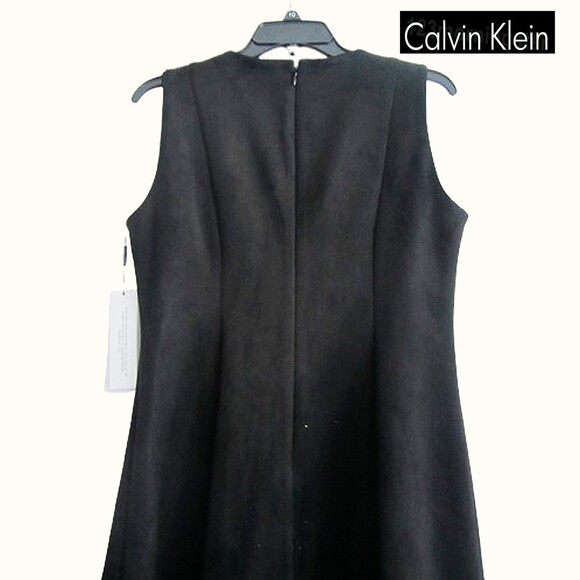 Calvin Klein NEW Scuba Faux Suede A-Line Sleeveless Dress 10 - Picture 11 of 12